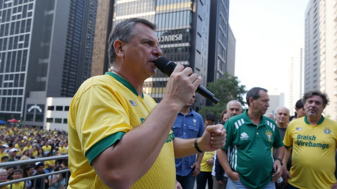 Bolsonaro Critica 'Ditadura' de Moraes e Clama por Controles do Senado em Evento na Avenida Paulista