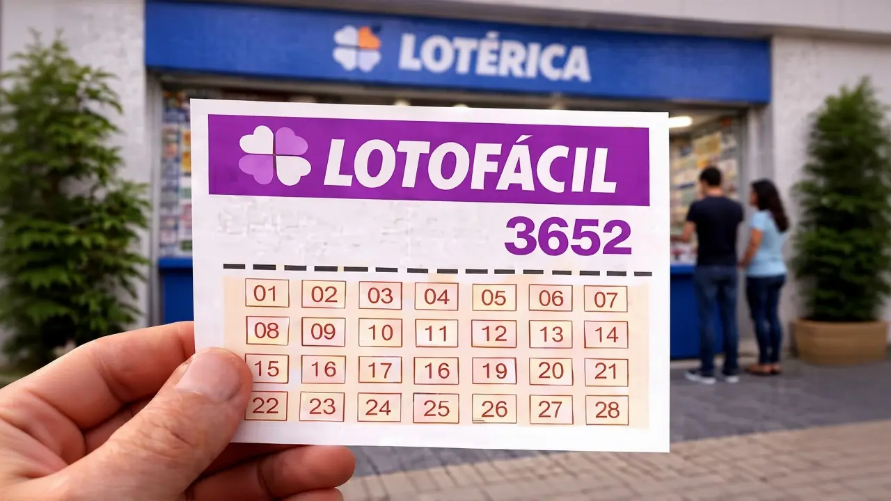Lotofácil 3652 acumula e prêmio sobe para R$ 6 milhões